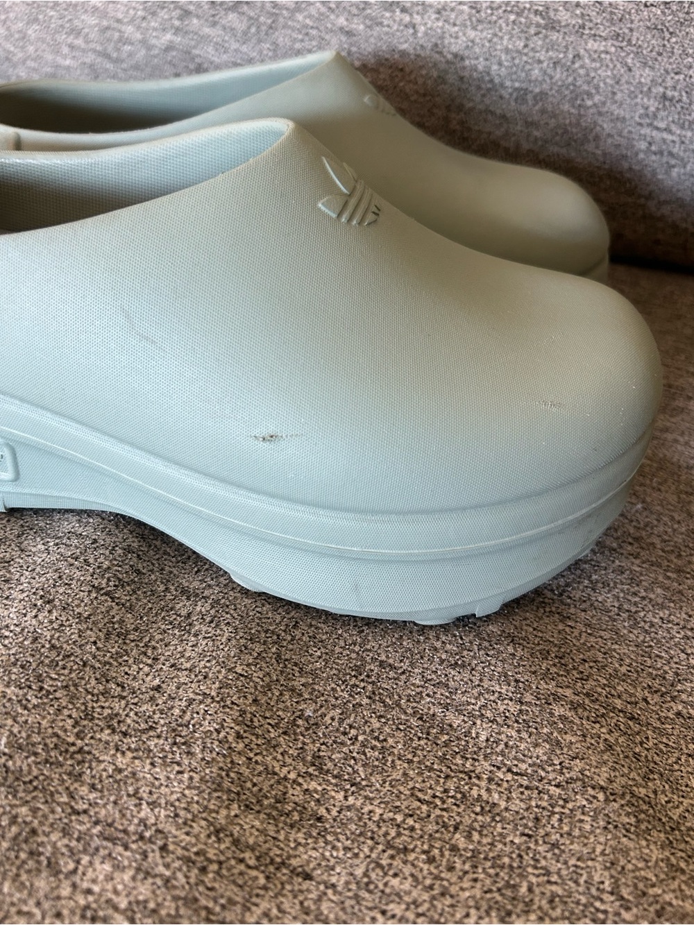 Adidas Adifom Stan Smith Platform Mule Clog Silver Green Womens Size 7 - Picture 7 of 12